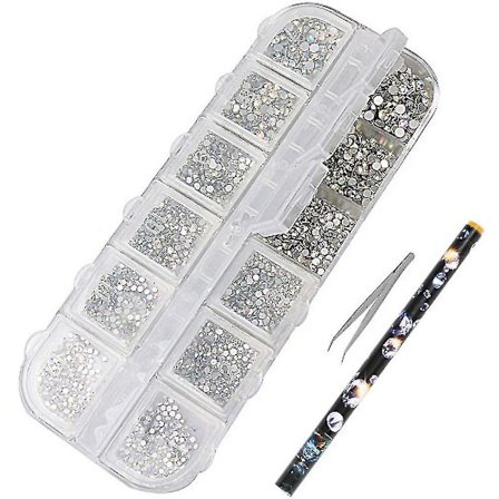 Flad ryg runde rhinsten, ædelstene krystal rhinsten til forskellige håndværksdekorationer