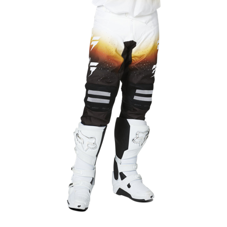 Pantaloni Motocross Shift Black Label Lean alb/negru 30