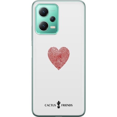 Kompatibelt Mobilskal till Xiaomi Xiaomi Redmi Note 12 Cactus and Friends - Fingerprint Love