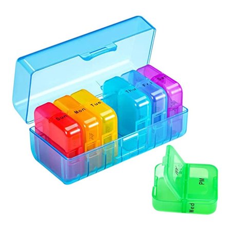 Pilleæske Medicinopbevaringsæske BLÅ