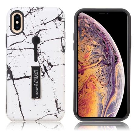 Marmormotiv iPhone Xs Max skal - Svart / Vit multifärg