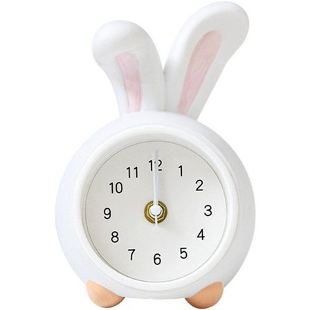 Tegneserieklokke Multifunksjonell Tegneserie Dyreklokke med LED-lampe Sparebøsse Mini Retro Vekkerklokke Bordklokke for Studenter og Kontor