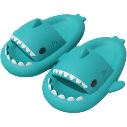 Shark Haj Tofflor, Lämplig för vuxna och barn Söt Tjock Sula Hajar Halkfria Tofflor Inomhus Duschtofflor Sandaler Shark Slippers