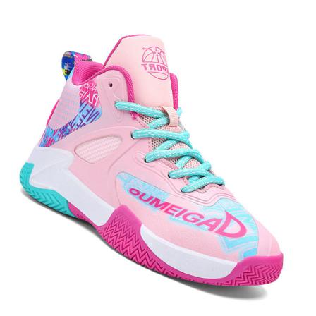 Boys Mid Basketball Shoes Sneakers Med Snörning