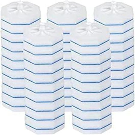 50 stk oppgraderte toalettbørste engangs toalett rengjøringspåfyll kompatibel med hode