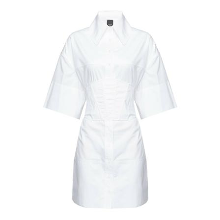 Pinko Hypolita cotton Twill Klänning vit, Dam, Dam, Storlek: S