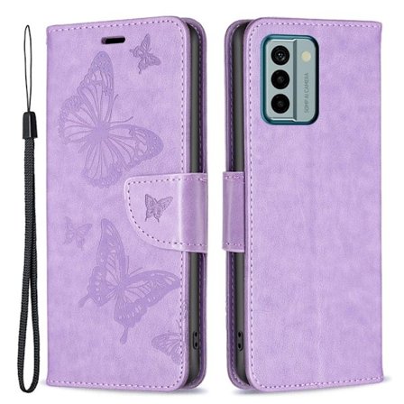 Butterfly läder Nokia G22 fodral - Lila