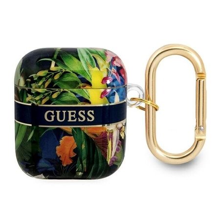 Guess GUA2HHFLB AirPods-deksel blå/blå Flower Strap Collection