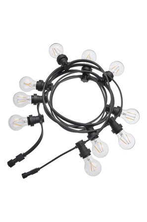 PR Home - BRIGHT ulkona käytettävä lisävaloketju - Musta - Valoköynnökset - - Homeroom