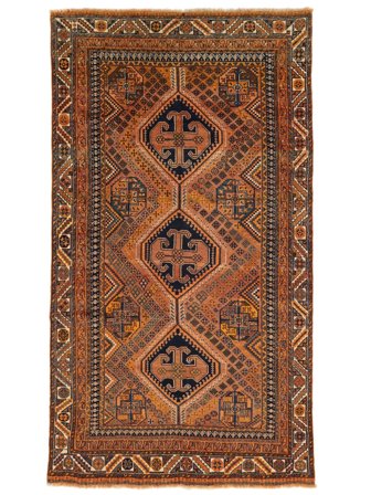 Ghashghai Fine Teppe Håndknyttet 148X265 Brun/Svart Persia