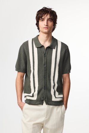 NN.07 Ares 6636 Shirt Male Green Organic Cotton