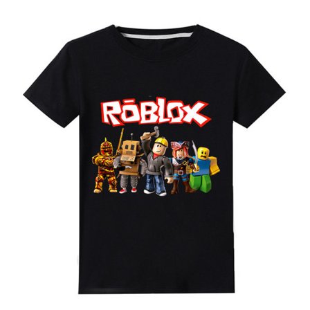 RU-ROBLOX Casual Barn Pojkar Gamer Kortärmad Sommar T-shirt Svart 150cm