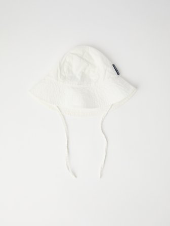 Polarn O. Pyret - Woven sun hat with UV protection - 48 - Childrenswear - white