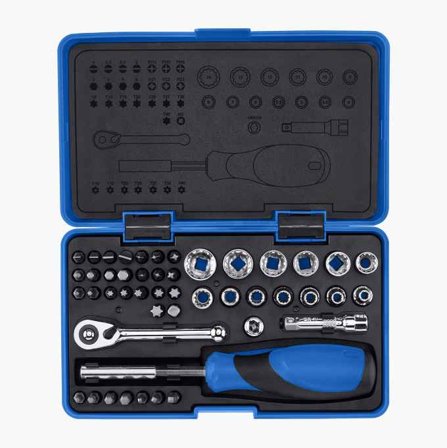 Bits- och hylssats 1/4" 47 delar - Biltema