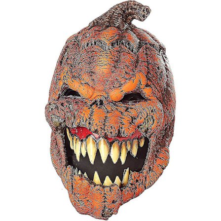 Halloween Pumpa Mask, Skräck Mask Läskig Latex Pumpahuvud Mask, Läskig Full Head Latex Mask