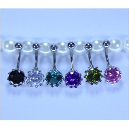 CZ Diamant Blomst Brystvorte Ring G23 Titan Mave