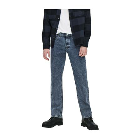 Only & Sons Bukser Edge Loose PK 2399 Noos Blå, Herre Straight, Størrelse: W28