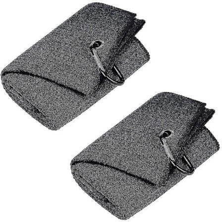 Golfhåndklær, Sportshåndkle, Mikrofiber Golfhåndkle, Hurtigtørkende Håndkle 2 Stykker Svart