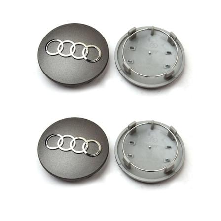 4 stk. navkapsler til Audi-biler med 68 mm ytre diameter, kompatible