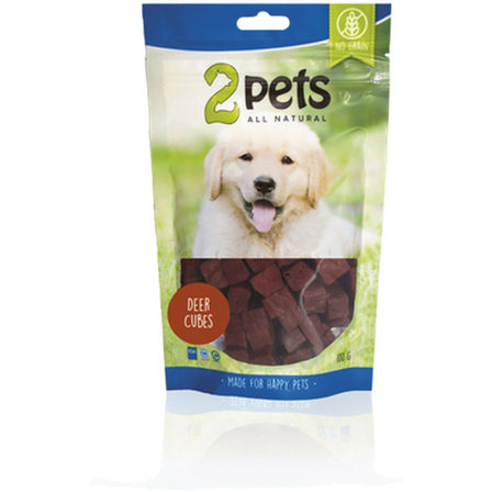 2 pets - Dogsnack hjortekubber 100 g - Hund - Hundegodbiter & tyggebein - Naturlige godbiter for hund - ZOO.no