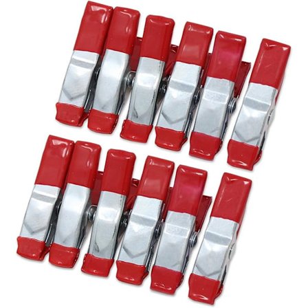 12 st 2 tum metallfjäderklämma gummiöverdragen klämma för camping