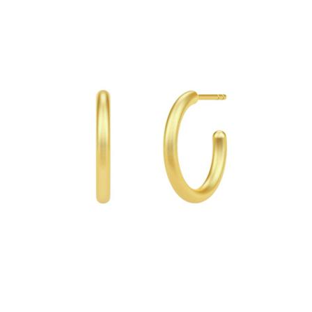 Julie Sandlau, Classic Medium Hoops - Gold Geel, Dames, Maat:ONE Size
