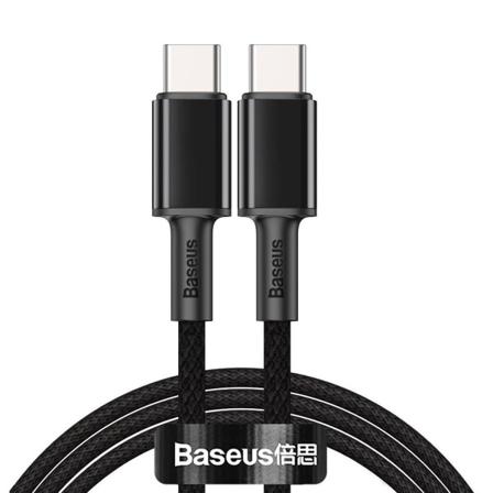 Baseus Hög Densitet Flätad Snabbladdning Datakabel Typ C Till Black