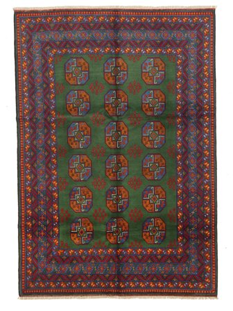 198X287 Koberec Orientální Afghán Fine Černá/Tmavě Červená (Vlna, Afghánistán)