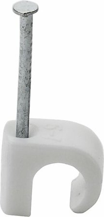 LEDNINGSKLAMMER 8-12MM RUND HVIT 10STK