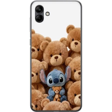 Kompatibel Mobilcover til Samsung Samsung Galaxy A05 Sød og sikker illustration med Stitch omgivet af bamser, der skaber en varm og legende følelse
