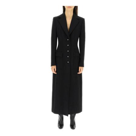 Dolce & Gabbana, Coats Czarny, Kobieta, Rozmiar: M