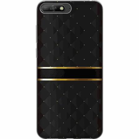 Huawei Y6 (2018) Genomskinligt Skal Golden Stripes