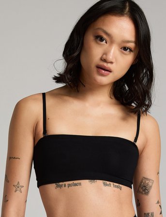 Hunkemöller Smooth Bandeau Bralette - Black - S