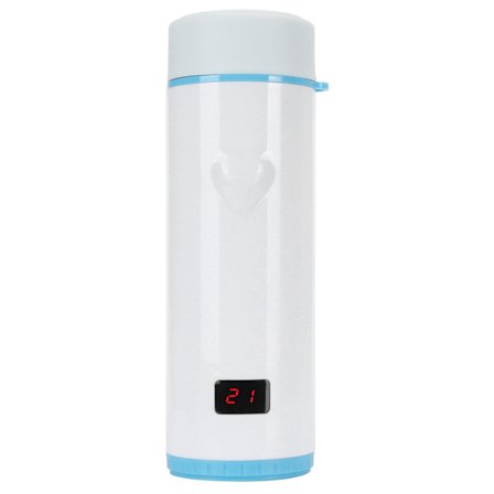 360 ml vakuumkopp LED intelligent digital vannflaske med 3-fargers temperaturvisning blå