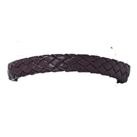 Handgjort Armband För Män Flätat Läder I Brunt Brun One Size