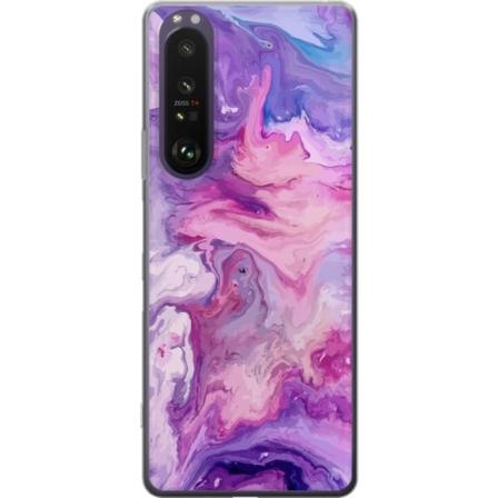 Sony Xperia 1 III Genomskinligt Skal Marmor Lila