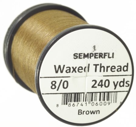 Semperfli Waxed Thread 8/0 - Brown