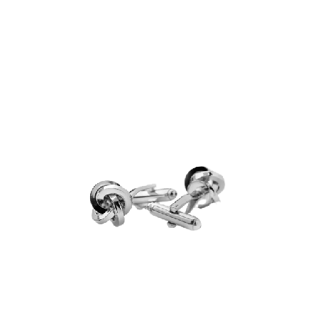 John Henric Cufflinks Knot Kostymtillbehör Herr Silver ONESIZE