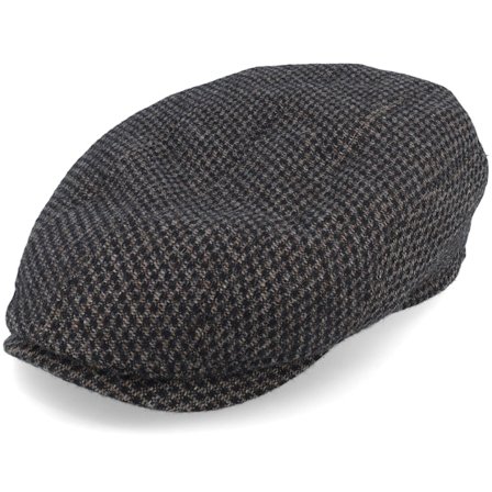 Stetson - Black - flatcap - Cap - Ivy Cap Wool Black/Charcoal Flat Cap - Hatstore