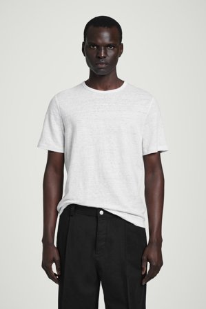 COS Men's Linen T-Shirt in White
