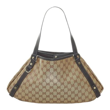 Gucci Vintage, Pre-owned Crystal Pelham Tote Bag Bruin, Dames, Maat:ONE Size