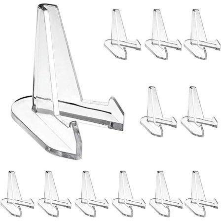 12-pakning akryl staffelistativ - Transparent mini myntdisplayholder, samlerdisplaystativ for Air