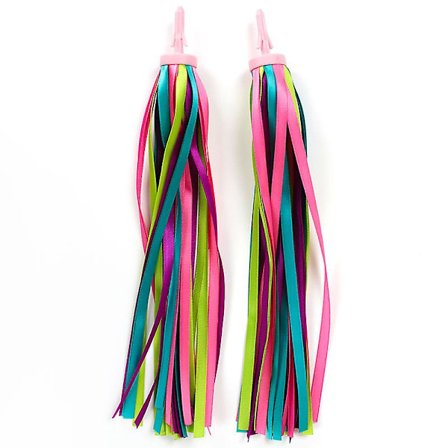 1 Pari Lasten Pyörän Ohjaustangon Virtauksia Nauhoja Pyörän Kahvat Tupsut Lapsille Vauvan Kantoliinan Tarvikkeet(A)