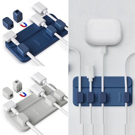 Magnetisk Silikon Desktop Cable Fixer Cable Organizer