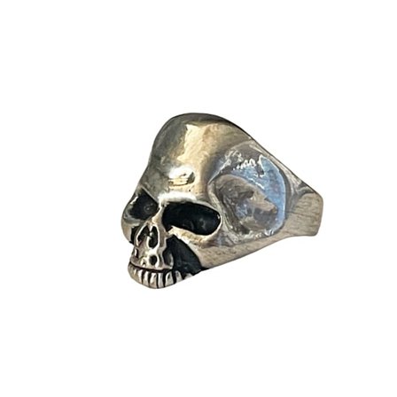Cool Silver Ring med en Döskalle / Dödskalle - Stl 21