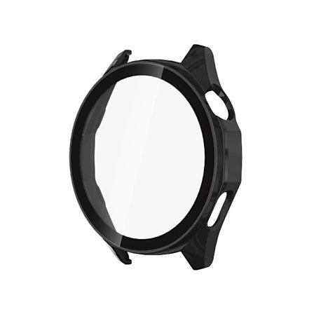 Musta PC Kellon Kuori Karkaistulla Lasilla Näytönsuojalla, Yhteensopiva Huawei GT6 Pro 46mm Kanssa