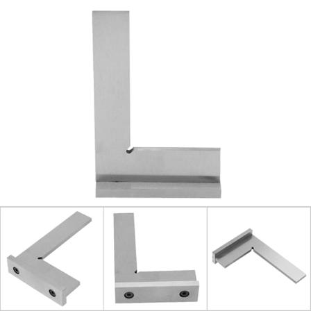 Høy presisjon karbonstål flat 90 graders vinkelmåler med seter Ingeniørverktøy #3