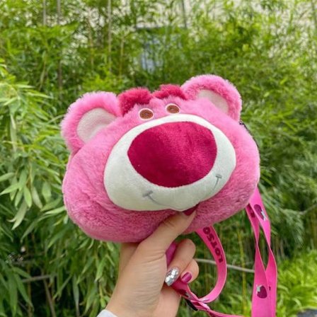 Mub- New Purin Dog Plush Single-shoulder Bag Anime Sanrio Series Zipper Strap Adjustable Girls Plush Crossbody Bag