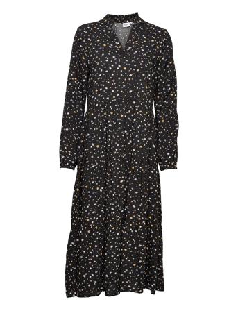 Edasz Maxi Dress Knælang Kjole Sort Saint Tropez