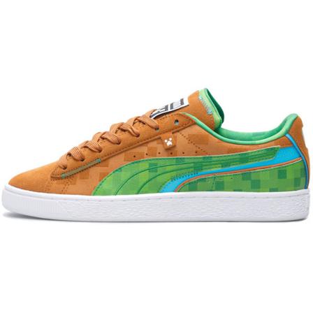 Lågskor Puma By Minecraft Suede Grass Block Bruna,gröna 41